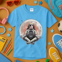 Algorand ALGO Coin Cryptocurrency Yogo Astronaut Kids T-Shirt