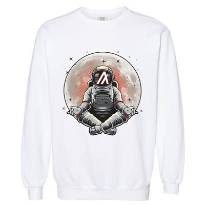 Algorand ALGO Coin Cryptocurrency Yogo Astronaut Garment-Dyed Sweatshirt