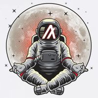 Algorand ALGO Coin Cryptocurrency Yogo Astronaut Garment-Dyed Sweatshirt