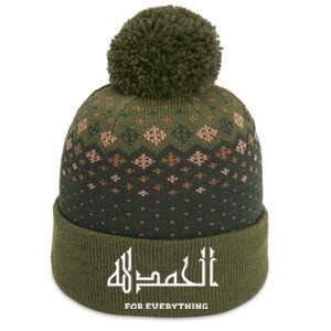 Alhamdulillah Arabic Calligraphy Eid Ramadan Islamic Gift The Baniff Cuffed Pom Beanie