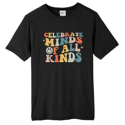 Autism Awareness Celebrate Minds Of All Kinds Neurodiversity  Tall Fusion ChromaSoft Performance T-Shirt