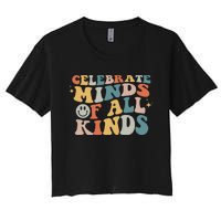 Autism Awareness Celebrate Minds Of All Kinds Neurodiversity  Women's Crop Top Tee