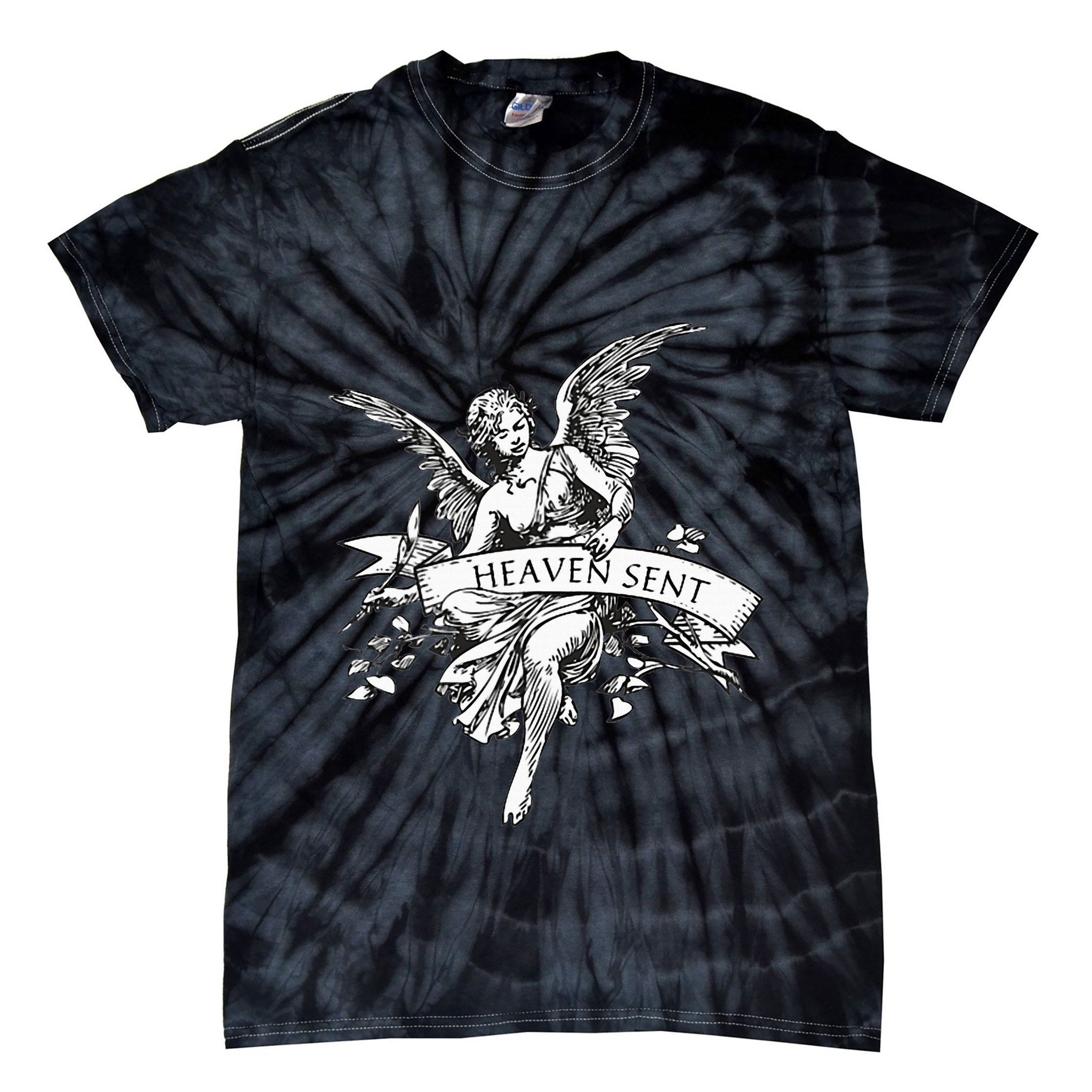 Angel Aesthetic Cherub Vintage Trendy 2000s Heaven Sent Tie-Dye T-Shirt
