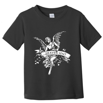 Angel Aesthetic Cherub Vintage Trendy 2000s Heaven Sent Toddler T-Shirt