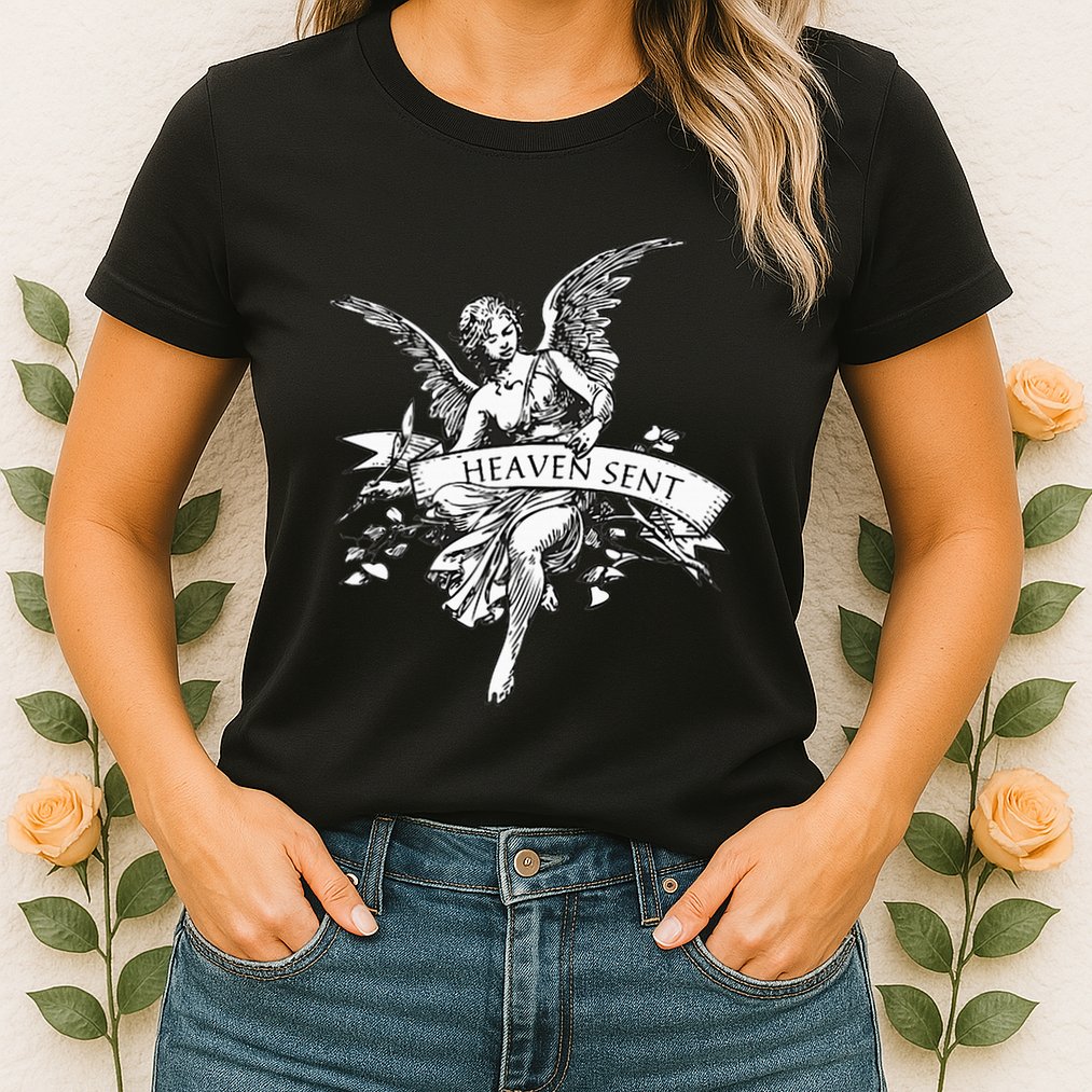 Angel Aesthetic Cherub Vintage Trendy 2000s Heaven Sent Womens T-Shirt