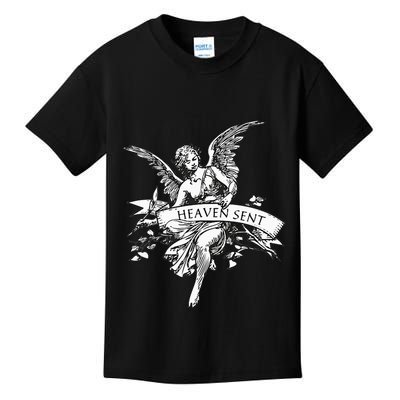 Angel Aesthetic Cherub Vintage Trendy 2000s Heaven Sent Kids T-Shirt