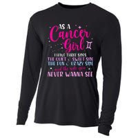 As A Cancer Girl I Have Three Sides Astrology Zodiac Sign Cooling Performance Long Sleeve Crew