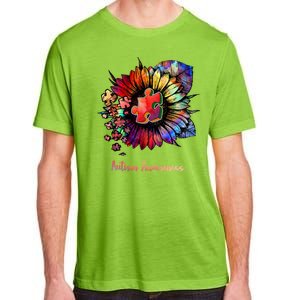 Autism Awareness Colorful Sunflower Adult ChromaSoft Performance T-Shirt