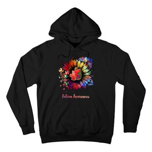 Autism Awareness Colorful Sunflower Hoodie