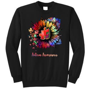 Autism Awareness Colorful Sunflower Sweatshirt