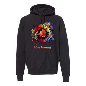 Autism Awareness Colorful Sunflower Premium Hoodie