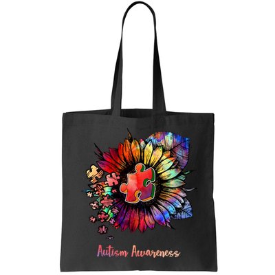 Autism Awareness Colorful Sunflower Bag