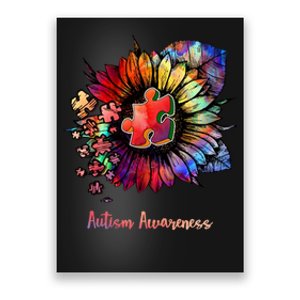 Autism Awareness Colorful Sunflower Poster