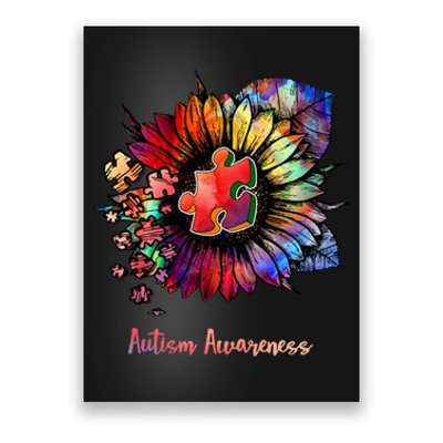 Autism Awareness Colorful Sunflower Poster