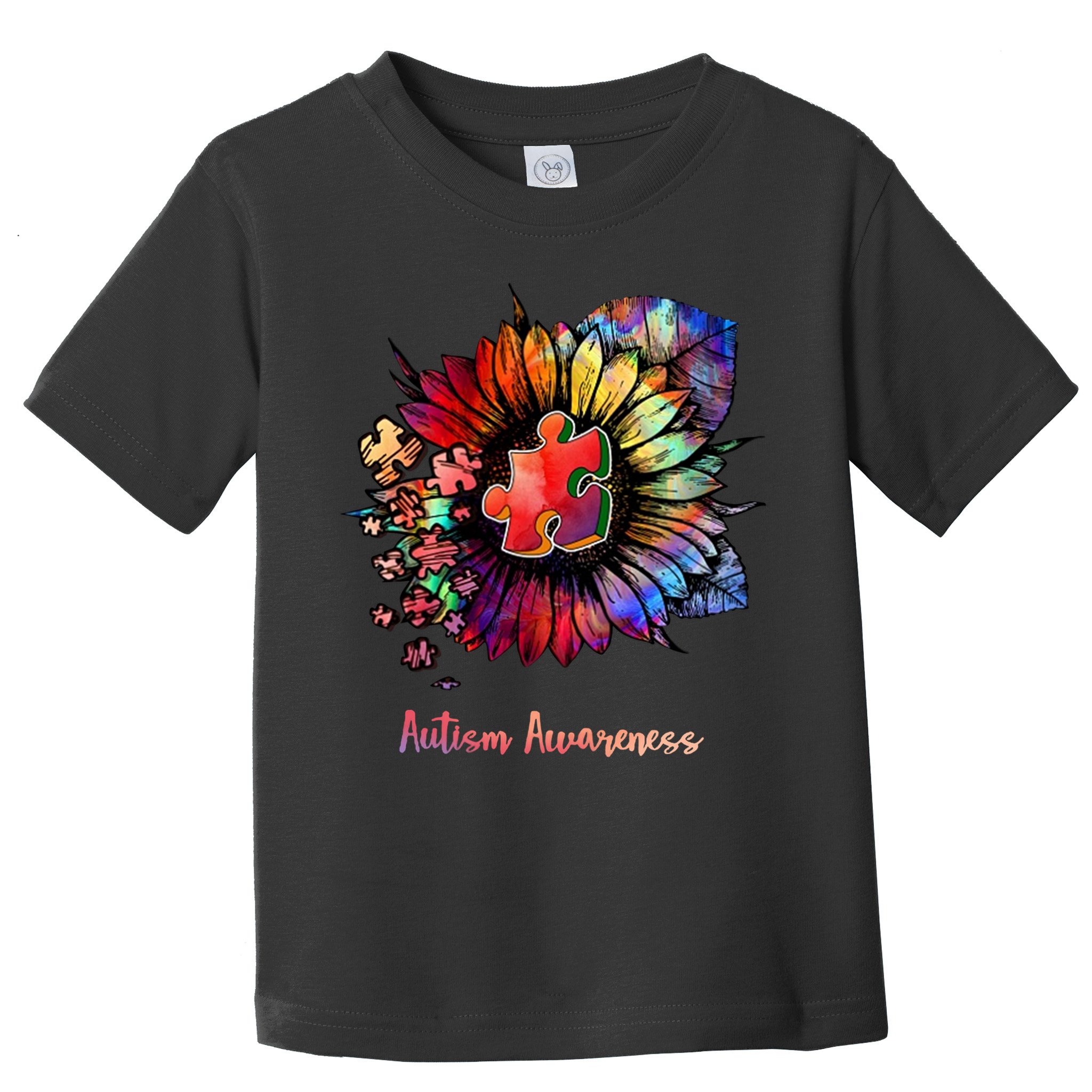 Autism Awareness Colorful Sunflower Toddler T-Shirt