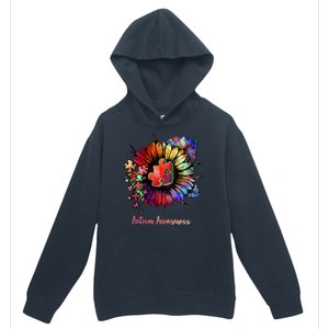 Autism Awareness Colorful Sunflower Urban Pullover Hoodie