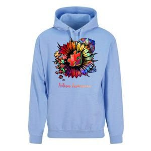 Autism Awareness Colorful Sunflower Unisex Surf Hoodie