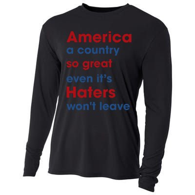 America a country so great even it's Haters won't leave Cooling Performance Long Sleeve Crew