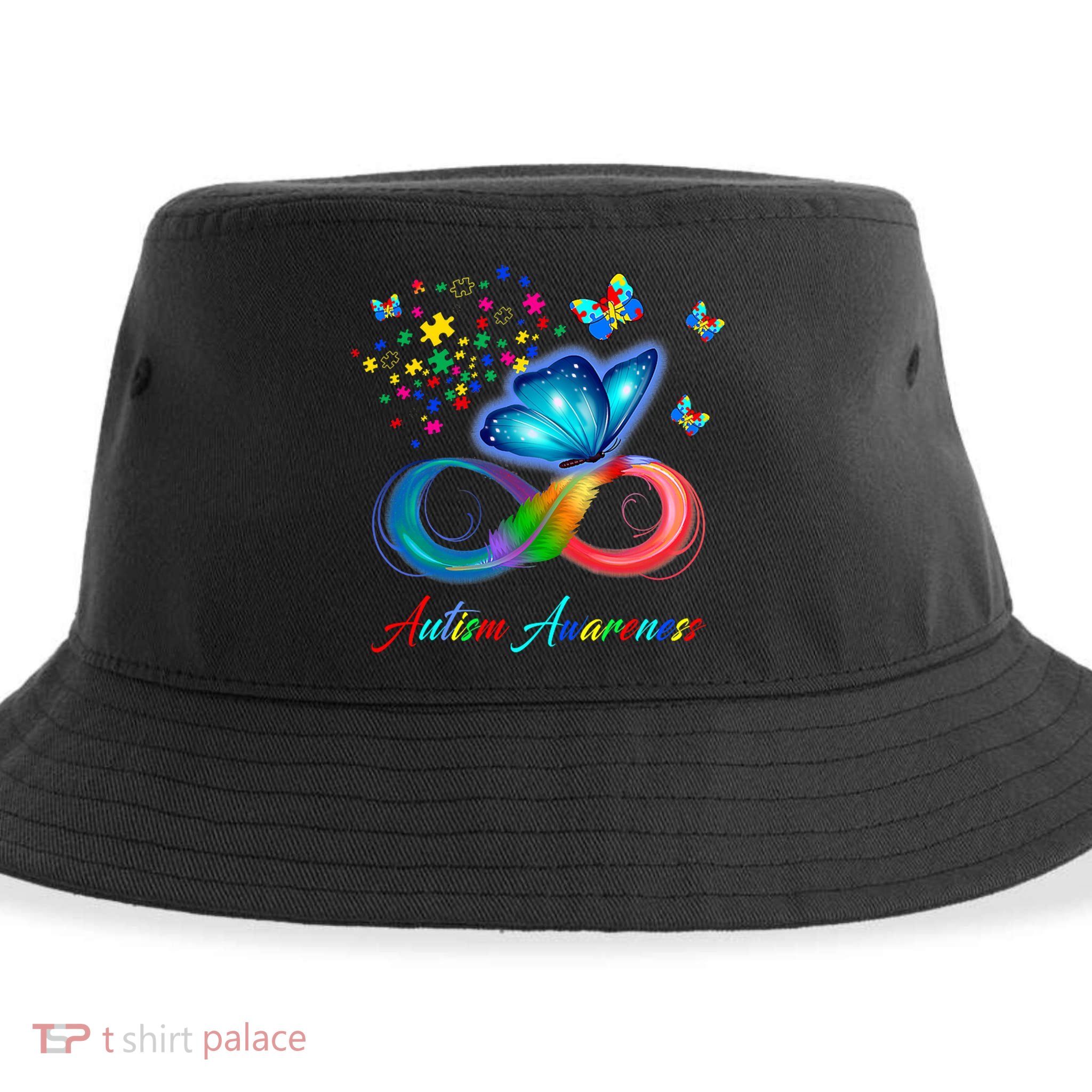 Autism Awareness Colorful Butterfly Sustainable Bucket Hat