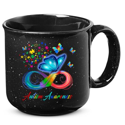 Autism Awareness Colorful Butterfly 15oz Campfire Ceramic Mug