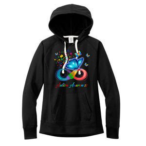 Autism Awareness Colorful Butterfly Women's Fleece Hoodie