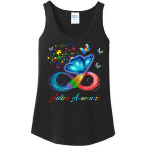 Autism Awareness Colorful Butterfly Ladies Essential Tank