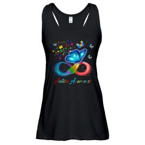 Autism Awareness Colorful Butterfly Ladies Essential Flowy Tank