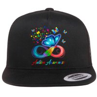 Autism Awareness Colorful Butterfly Flatbill Hat