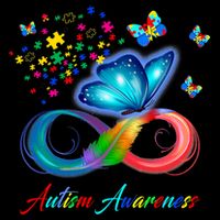 Autism Awareness Colorful Butterfly Kids T-Shirt