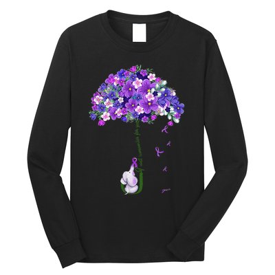 Alzheimer Awareness Cute Elephant I Will Remember For You Long Sleeve Shirt