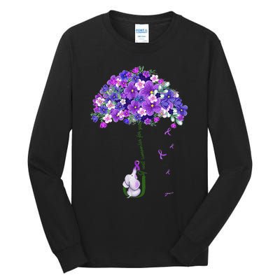 Alzheimer Awareness Cute Elephant I Will Remember For You Tall Long Sleeve T-Shirt