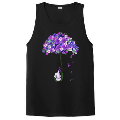 Alzheimer Awareness Cute Elephant I Will Remember For You PosiCharge Competitor Tank