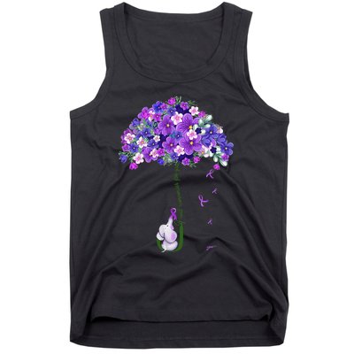 Alzheimer Awareness Cute Elephant I Will Remember For You Tank Top