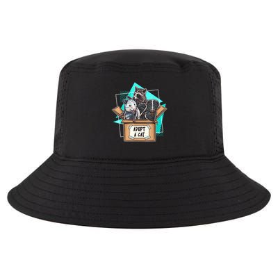 Adopt A Cat Raccoon Opossum SKunk StreetCat Trash Panda Cool Comfort Performance Bucket Hat