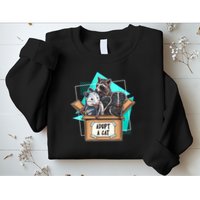 Adopt A Cat Raccoon Opossum SKunk StreetCat Trash Panda Sweatshirt