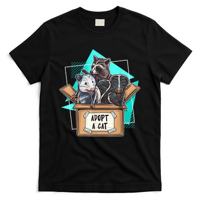 Adopt A Cat Raccoon Opossum SKunk StreetCat Trash Panda T-Shirt