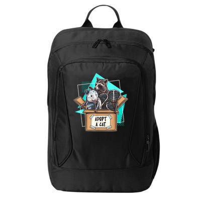 Adopt A Cat Raccoon Opossum SKunk StreetCat Trash Panda City Backpack