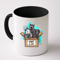 Adopt A Cat Raccoon Opossum SKunk StreetCat Trash Panda Mug