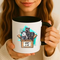 Adopt A Cat Raccoon Opossum SKunk StreetCat Trash Panda Mug