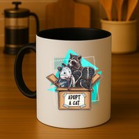 Adopt A Cat Raccoon Opossum SKunk StreetCat Trash Panda Mug