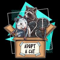 Adopt A Cat Raccoon Opossum SKunk StreetCat Trash Panda Drawstring Bag