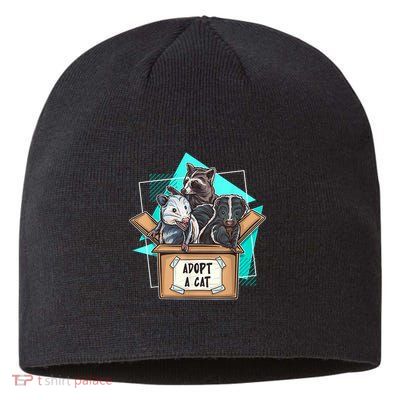 Adopt A Cat Raccoon Opossum SKunk StreetCat Trash Panda Sustainable Beanie