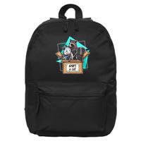 Adopt A Cat Raccoon Opossum SKunk StreetCat Trash Panda 16 in Basic Backpack