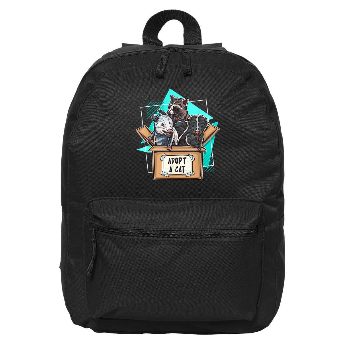 Adopt A Cat Raccoon Opossum SKunk StreetCat Trash Panda 16 in Basic Backpack