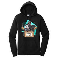 Adopt A Cat Raccoon Opossum SKunk StreetCat Trash Panda Women's Pullover Hoodie