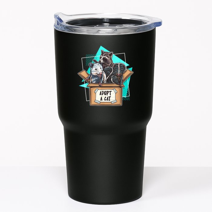 Adopt A Cat Raccoon Opossum SKunk StreetCat Trash Panda Tumbler