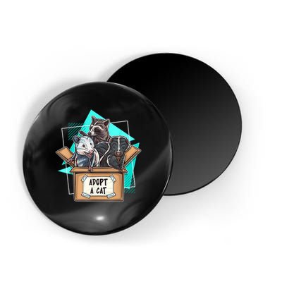 Adopt A Cat Raccoon Opossum SKunk StreetCat Trash Panda Magnet