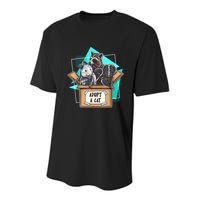 Adopt A Cat Raccoon Opossum SKunk StreetCat Trash Panda Youth Performance Sprint T-Shirt