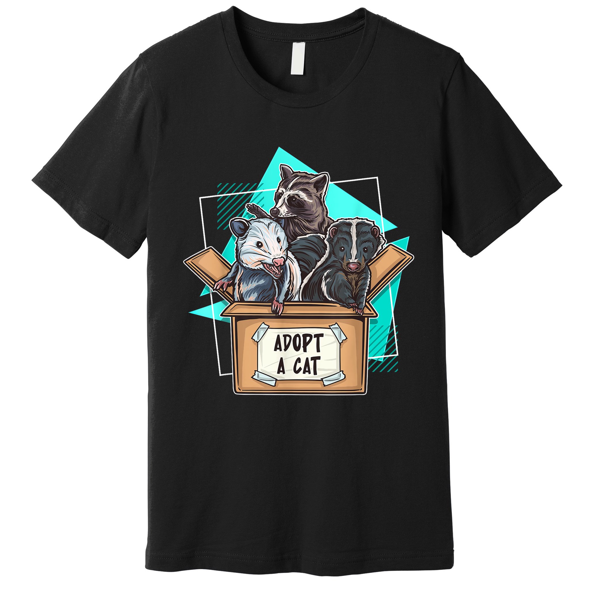 Adopt A Cat Raccoon Opossum SKunk StreetCat Trash Panda Premium T-Shirt