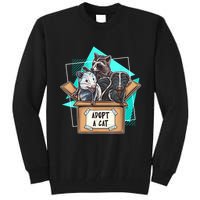Adopt A Cat Raccoon Opossum SKunk StreetCat Trash Panda Tall Sweatshirt
